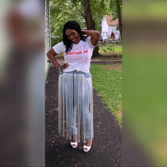 Fringe tassle jeans - Picture 1 of 3